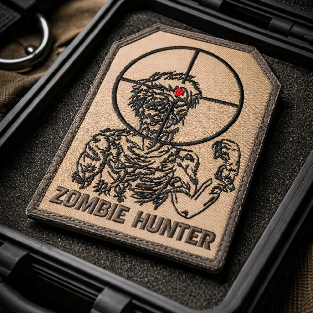 Zombie Hunter - Tan 2.5" x 3.5"