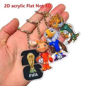 2026 World Cup Mascot Theme Keychain Gift Set, Sports Memorial Accessories, Creative Trophy Shaped Key Chain, Daily Use, for Sport Lovers
