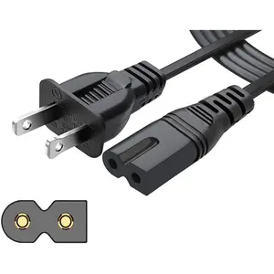 3ft for Vizio Power Cord 7A 125v for Vizio D-E-M-Series HDTV Smart LED Sharp LCD TV Sony PS1 (2 Prong NEMA-1-15P IEC320-C7 Plug) 2Slot Universal Replacement Wall Polarized AC Cable(UL Listed)