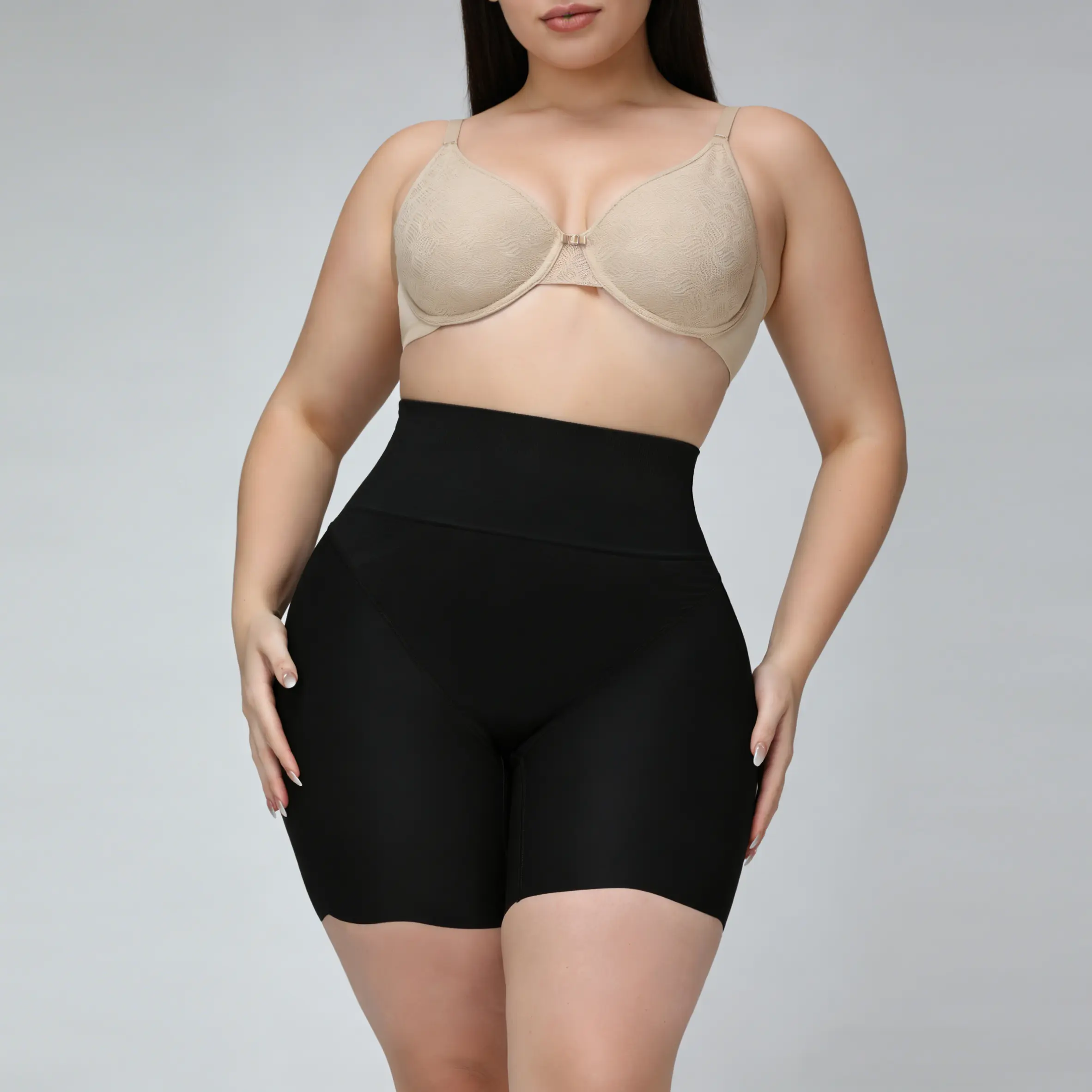 COOSHAPE Seamless Aura High Waisted Stretch Hip Lift Panties with 9.5 cm Waistband Tummy Control & Cotton Antibacterial Crotch for Comfort