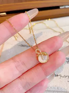 Luxurious Cat Eye Stone Pendant Necklace for Women, Delicate Micro Set Zircon Titanium Steel Chocker, Elegant Fashion Jewelry, Dainty Choker Necklace