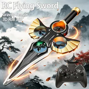 Gesture-Controlled Flying Blade Drone with 360° Aerial Stunts, Vertical Ascent/Descent & Omni-Directional Movement, Multi-Mode Remote Aircraft with Adjustable Speed and Watch Control for Exciting Aerial Games