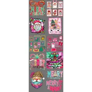 MERRY CHRISTMAS (1) PREMADE GANGSHEET  - 22X60  DTF TRANSFERS - DIRECT TO FILM