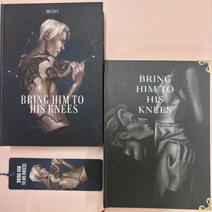 Bring Him to His Knees by Musyc Hardcover Book, 2 Cover Options Collector Edition with Free Bookmark, Dramione Inspired Dark Romance Bookshelf Gift