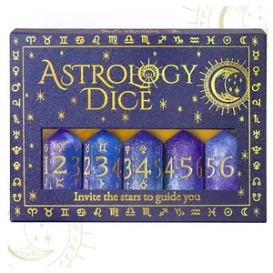 Astrology Dice for Readings – Divination Tools with Planetary Symbols & Zodiac Signs | 6 Mystic Dice | New Age, Witchy | Unique Gift for Women & Men | Ask a Question, Discover The Forces at Play