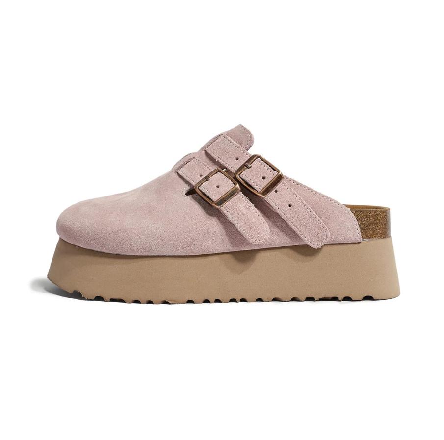 Custom Women’s Genuine Leather Clogs – Stylish Two-Strap Mules with 6cm Thick Soft Sole, Comfortable Sandals & Slippers for Ladies