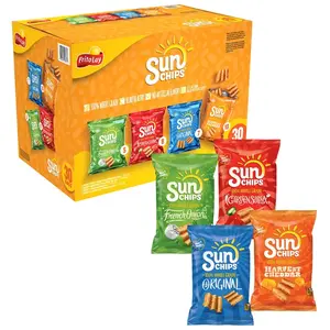 Frito Lay SunChips Whole Grain Snack Variety Pack, 1.5 oz Bags, 30-Count