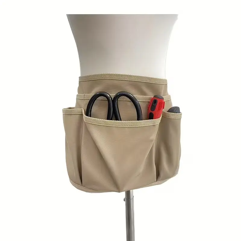 Gardening Apron, Tool Belt Apron, Waist Apron With Pockets, 12 Pockets Tool Waist Skirt, Adjustable Length, Suitable for Construction, Carpentry, Electrician, Dad Gift