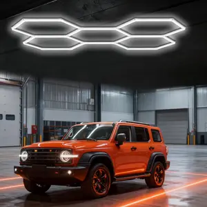 Yucoap Hexagon Garage Lights: Hexagon LED Lights with Music Sync Mode, App Remote Control, Multi-Color Honeycomb Light for Gaming Room, Gym, Garage