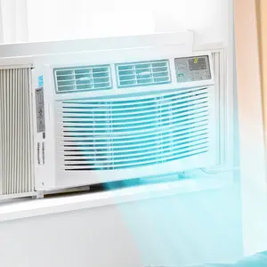 10,000 BTU Smart Window Air Conditioner  Cools Rooms Up to 450 Sq. Ft, Window AC Unit with Cooling, Dehumidifier & 3 Fan Speeds, Energy-Saving Design with Remote, App Control & Timer