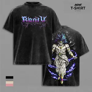 Broly - DBZ Vintage Washed T-Shirt, Relaxed Fit, Heavyweight Cotton, Unisex Streetwear Casual Wear, Legendary Super Saiyan Graphic Tee, Gift for Anime Fans