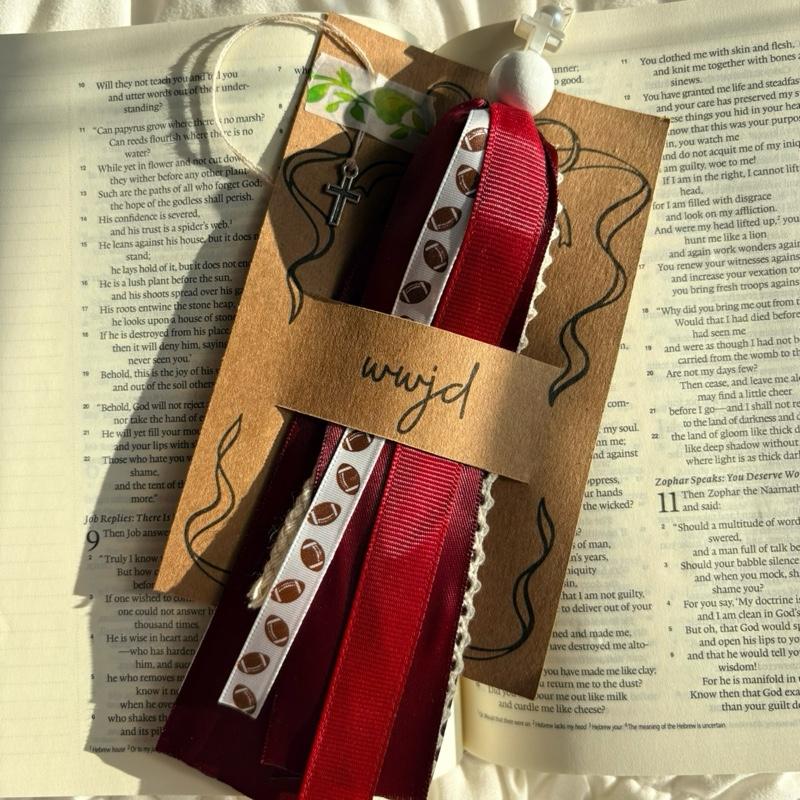 Handcrafted Bible Tassel Elegant Faith Bookmark with Colorful Tassels and Lace Detail for Religious Gifts Charm Handmade Cross