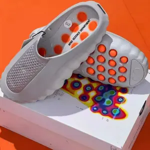 Mind 001 Summer Slide Slides Mind001 Designer Slippers Soft Rubber Tech Comfortable Sandals Mules Clog Black Red Bone Light Smoke Grey Men Women for Beach