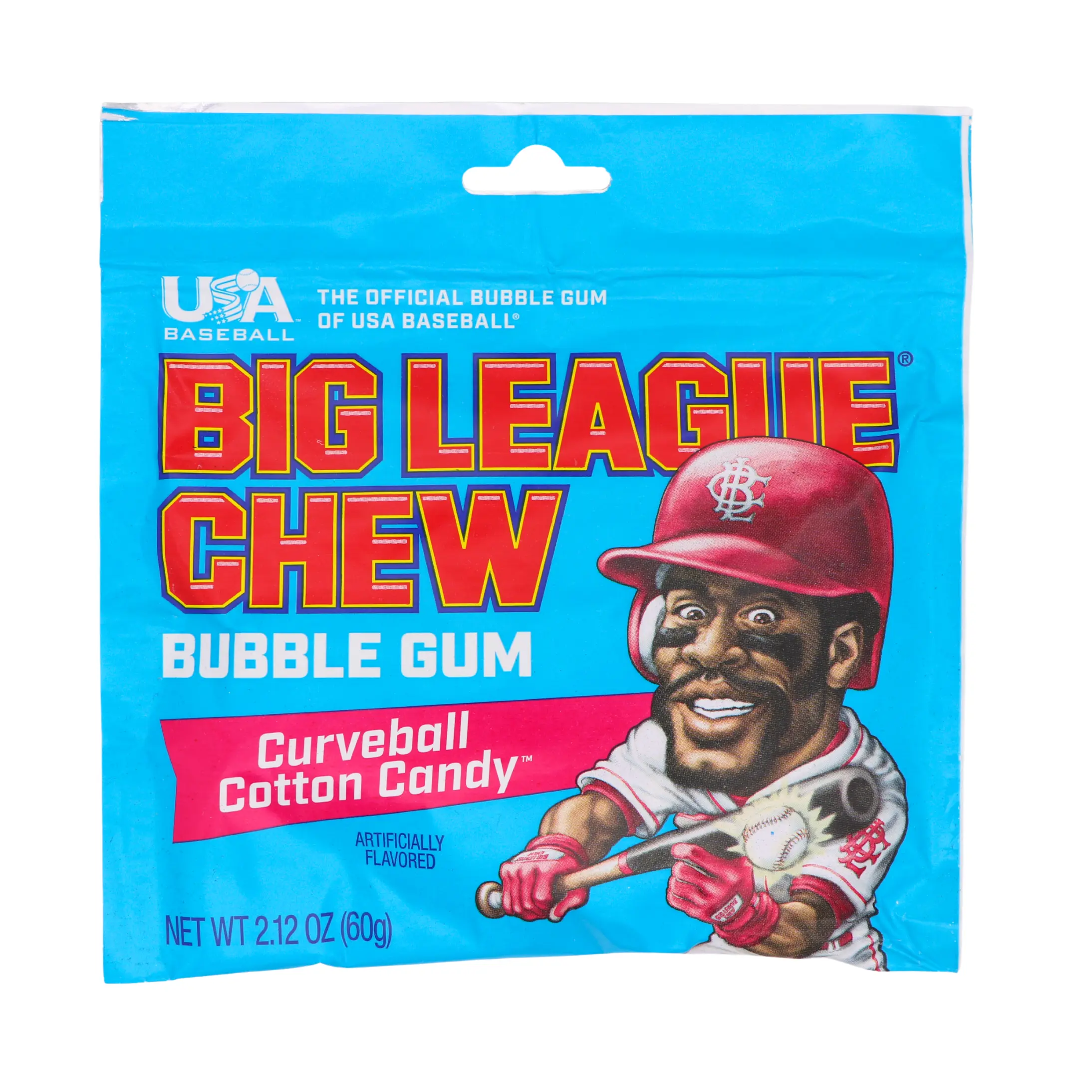 Big League Chew Curveball Cotton Candy | Shredded Bubble Gum | 2.12 oz