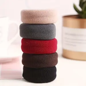 10pcs Soft Thick Seamless Hair Ties Simple Elastic Ponytail Holder No Crease Scrunchie Scrunchies For Thick Hair