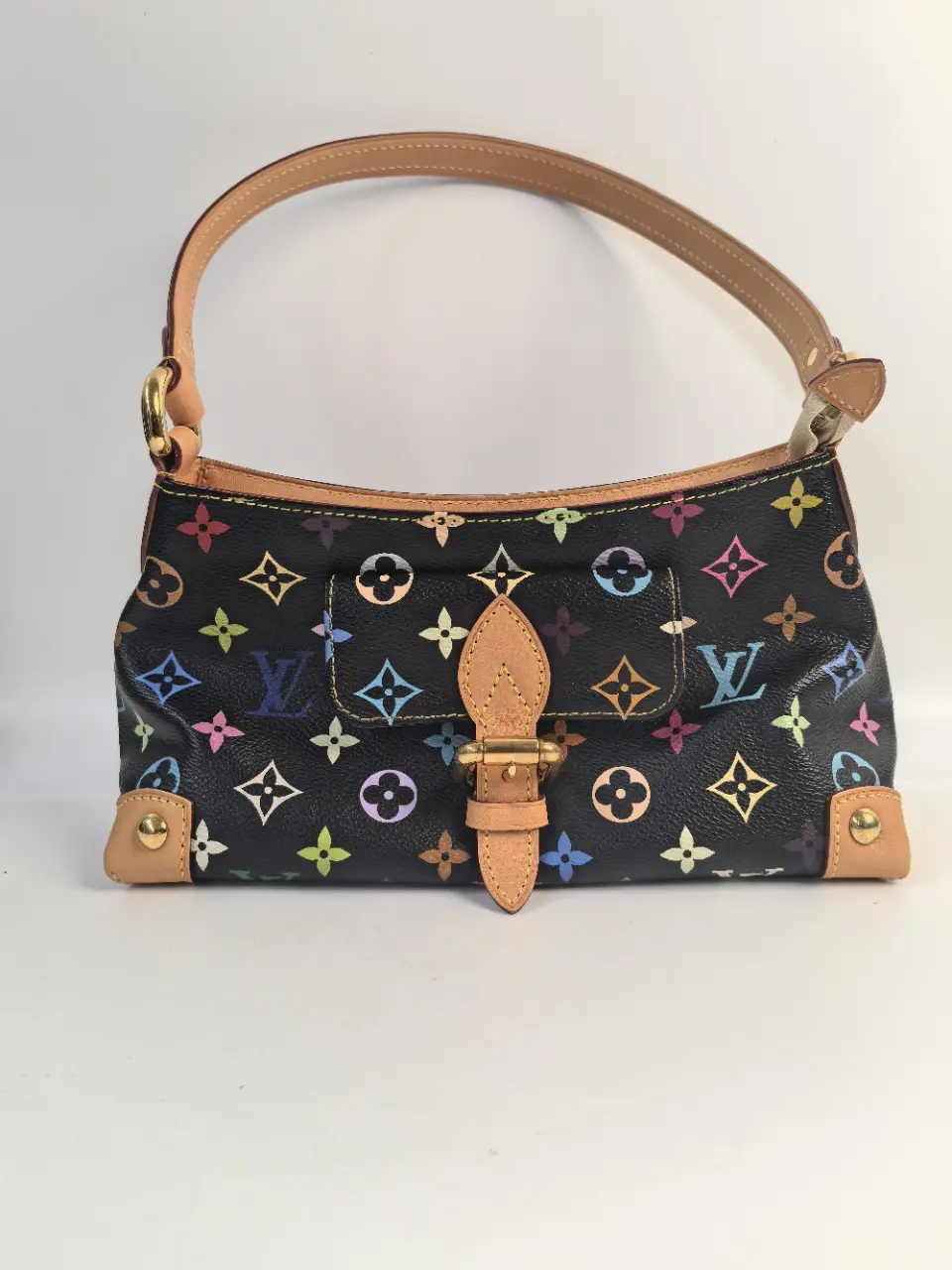 Pre-owned Louis Vuitton coated canvas Shoulder Bags Monogram Multicolor Eliza Shoulder Bag （BF 12Z）XP01296