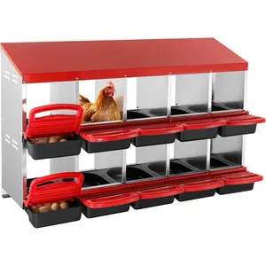 VEVOR Chicken Nest Box, 8 - Compartment, 30 to 45 in Stable Corrosion - Resistant Metal Nesting Boxes with Inclined Nesting Boxes, Bottom Holes Resting Platform, Fit for Different Chicken BreedsVEVOR Super Brand Day