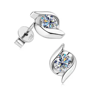 925 Silver High-grade Moissanite Stud Earrings