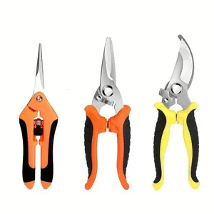 Garden Pruning Shears, Stainless Steel Garden Scissors, Gardening Scissors, Pruning Shears, Gardening Tools for Trimming, Cutting, Heavy Duty Tree Trimmer, Handle