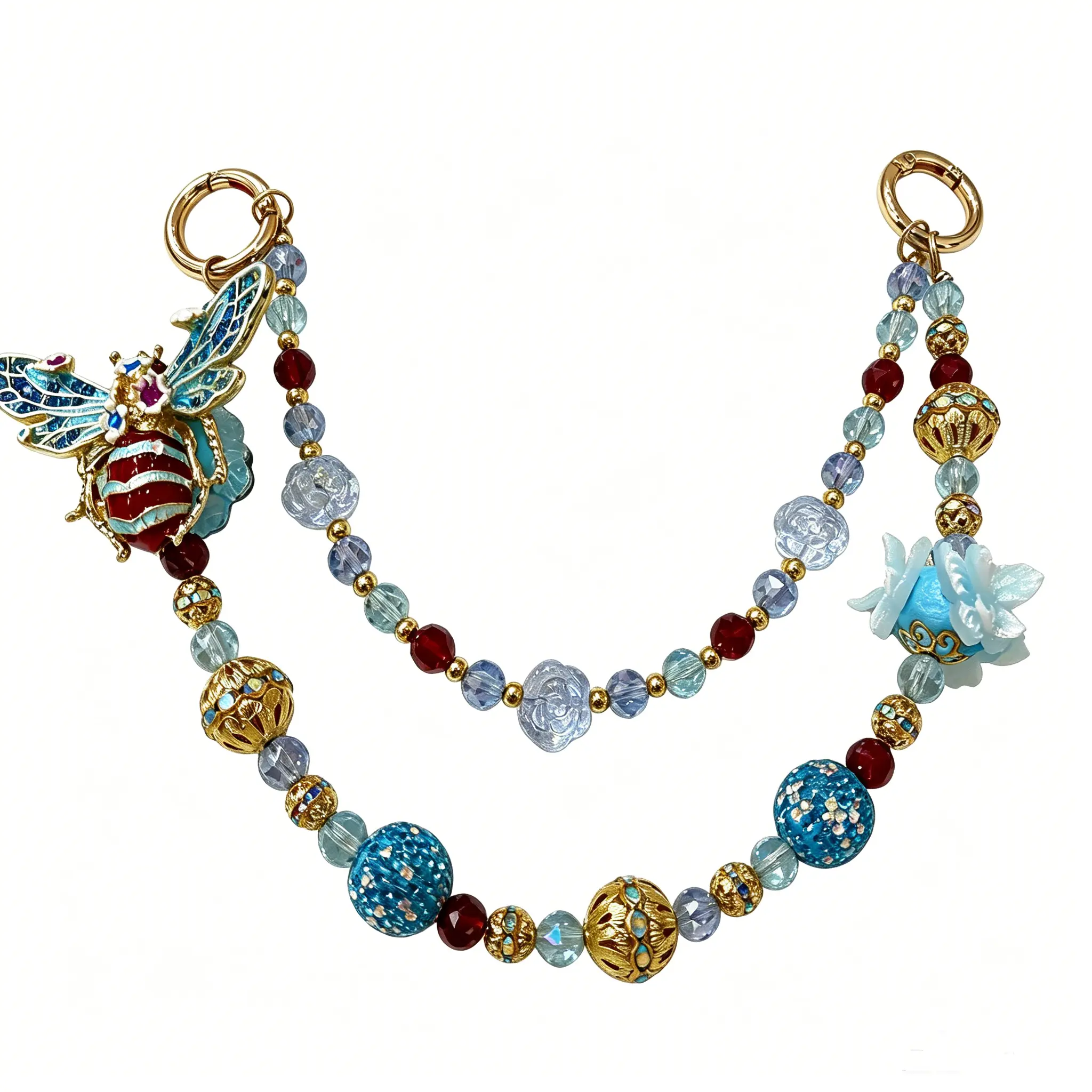Bag chain, gift set of bag chains, birthday present, elegant handbag charm gift set, perfect for mothers, wives, close friends, sisters, and everyone else. A versatile bag accessory with a stylish design bracelet, summer-inspired style.