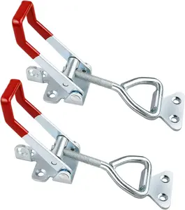 2 PCS Heavy Duty Toggle Clamp Latch 4003 Adjustable Latch Hardware, 1320Lbs Holding Capacity, Quick Release Pull Latch Clamp for Box Case Trunk, Industrial Equiipment, Smoker Door and More (7.5Inch) Tenalleys