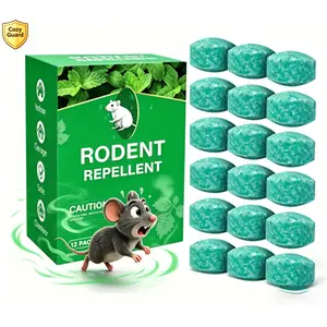 12-Pack  Oil Rodent  Balls, Fast-Acting  Formula, Keeps Rats, Mice, Ants Away, Eco-Friendly Safe Long-Lasting Strong Scent, Home Essential for Indoor & Outdoor