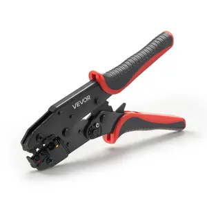 【Summervibes】VEVOR Crimping Tool, 22-10 AWG Ratcheting Wire Crimper Tool, Labor-Saving Electrical Terminal Crimp Pliers with Clear Metric & AWG Markings, Quick Release, Adjustable Force for Multiple Terminals
