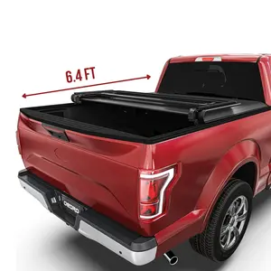 6.4 Ft Bed [Fits 2002-2018 RAM 1500 & 2019-2024 RAM 1500 Classic & 2019-2026 RAM 1500 New Body & 2003-2026 RAM 2500 3500] Soft Quad Fold Truck Bed Tonneau Cover, without Ram Box