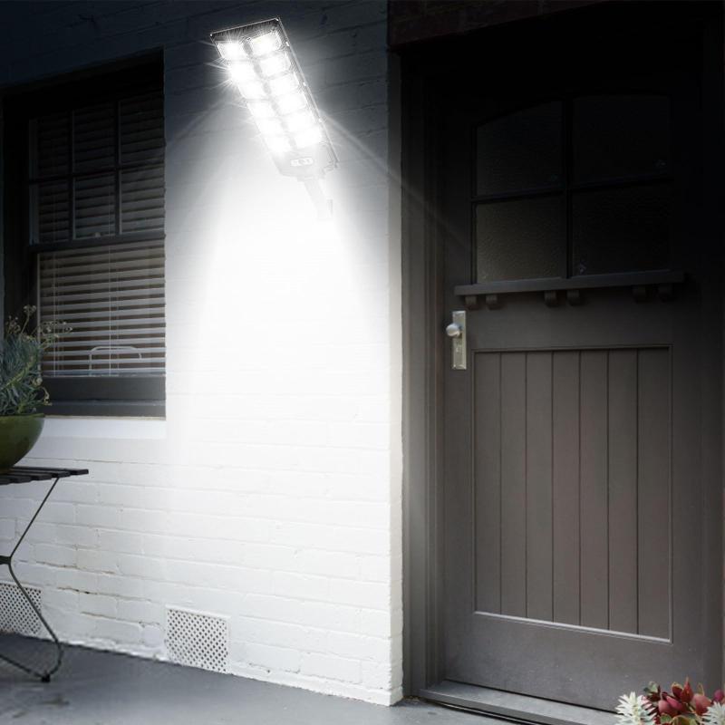 LED Solar Street Light1000W-4000W Commercial Oudoor Lights Outdoor Waterproof Hight Brightness LED,Dusk to Dawn Solar Street LightsRoad Area Lamp,3 Modes Wall Lamp Motion Sensing with Remote Control,Resistance Garden Lamp for Yard,Deck, Garden