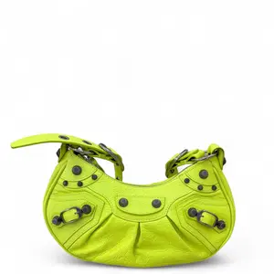 Pre-owned Leather tote bags Balenciaga Le Cagole Xs Calfskin Light Green (0429v9)