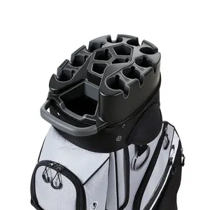 VEVOR Golf Cart Bag, 14 Way Top Divider Organizer, Golf Club Bag with Full-length Divider, Handles, Storage Pockets, Shoulder Strap, Rain Hood, Smooth Zippers, Lightweight Polyester for Men & Women