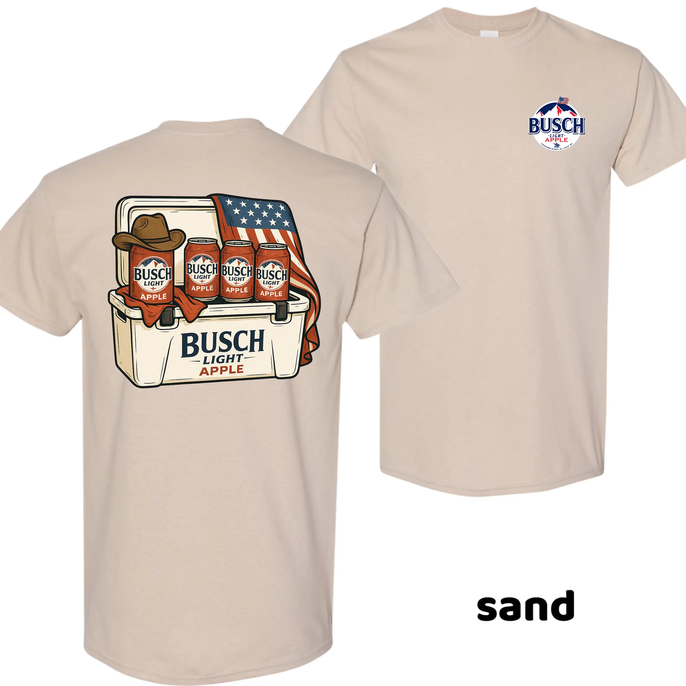 Busch Light Apple Tshirt – Unisex Shirt, Vintage Shirt, Hot Trend, Casual Streetwear for Men Women, Menswear Tops, Men's Cotton T-shirts