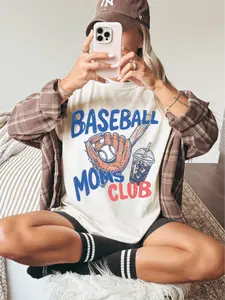 Baseball Moms Club ~ Unisex Short Sleeve CC Garment Dyed T-Shirt Printed in the USA