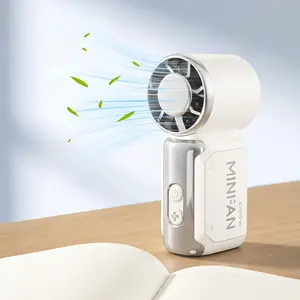 Large fan with small size and lightweight, easy to carry. Ideal for travel/outdoor use/home/office use. Handheld fan with USB charging and battery power. Miniature, compact fan.