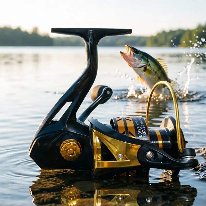 Rooblinos Smooth Powerful META Spinning Reel,5+1 Stainless Steel Bearings,53lbs Max Drag,Corrosion Resistant,Freshwater Saltwater,Lightweight Spool,Precision Cut Gears,Heavy Duty Spindle,Long Cast,Angler Essential,Fishing Equipment