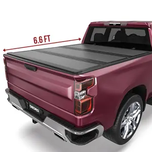 Low-Profile 6.6 Ft Bed [Fits 2019-2026 Chevrolet Silverado & GMC Sierra 1500] Hard Tri-Fold Tonneau Cover, w/o Multi-Flex Tailgate