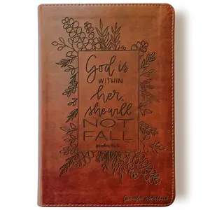 Personalized ESV Student Study Bible - Brown - God is Within Her, She Will Not Fall - Hand Lettered and Engraved
