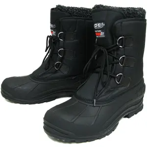 Men's Winter Boots Warm Snow Shoes-Black-11