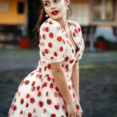 Tik Tok Vestido Con Fresas Jesusito De Bebé Fresas Con Braga Cuka