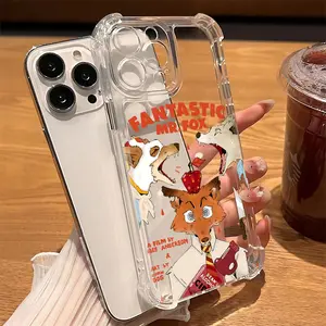 Anime F-FantasticS Mr. Fox Hot Cute Phone Case Suitable for iPhone 17 16e 16 15 14 13 12 11 Mini Pro Max Air X XR XSMAX 8 7 Plus Anti Fall Transparent Soft Back Cover