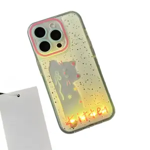 Incoming Light Cute Dogs and Cats Applicable Ip15promax Phone Case IP14 New 13 Female 12 Sets 11 Phone Case Electronics Accessories phone cases Smartphone Cellphone