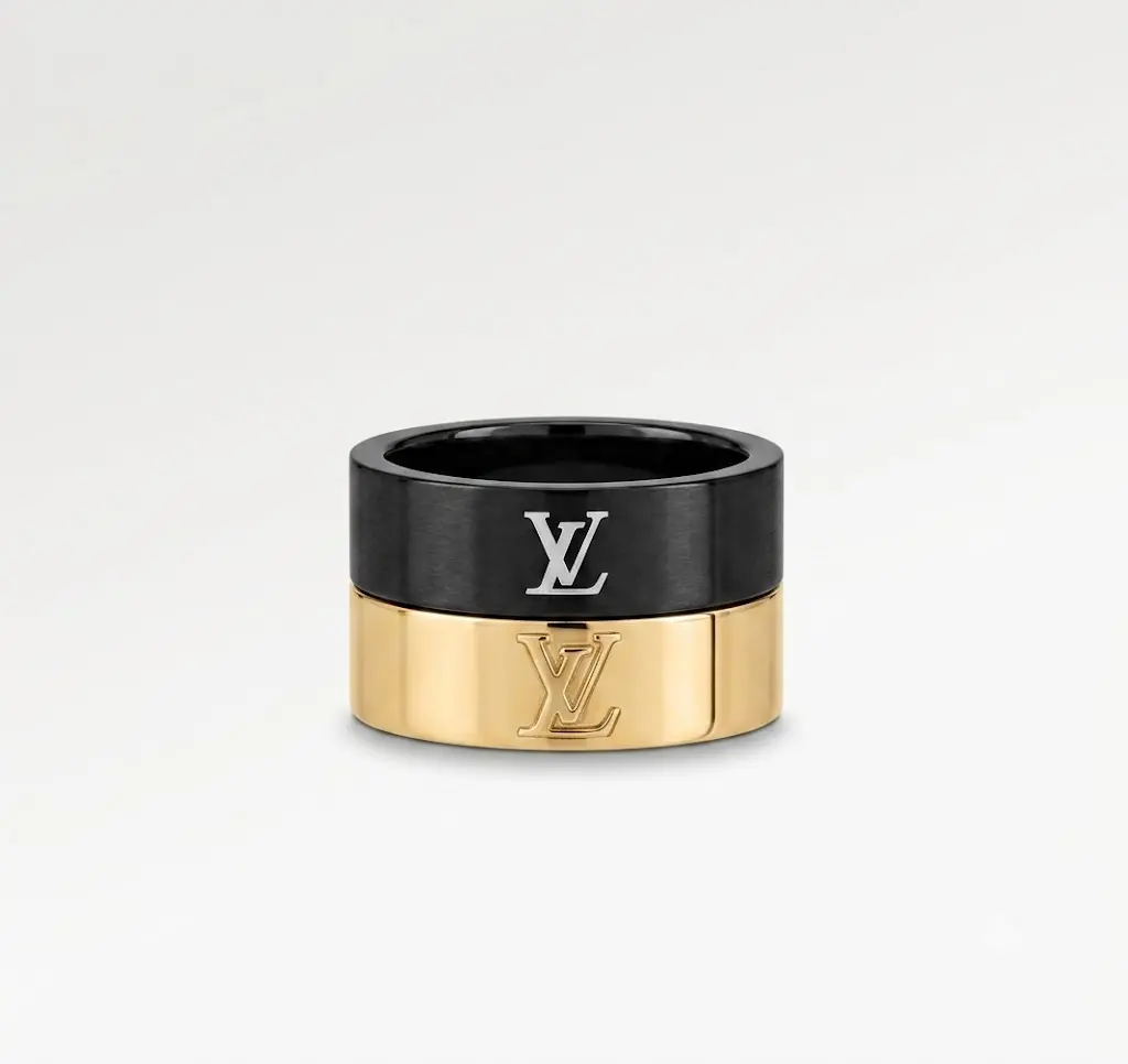 Pre-owned Louis Vuitton "LV Instinct Ring Set of 2" 4000043404762