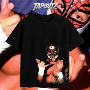 TAPOUTZ The Amazing Rey Mysterio Heavy Cotton Unisex Shirt 619 Luchador Tshirt Hoodie Funny Wrestling Aesthetic Tee Regular Fit True To Size Breathable Direct To Garment Print