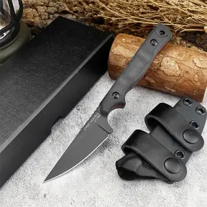 New Topps Fixed Blade Knife, Portable Outdoor Camping Survival Tool, Fishing Cutting Knife, Edc Tool with Sheath, 8cr13mov Steel Blade, Survival Gear