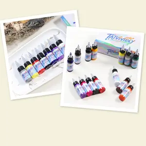 14pcs 30ml Professional Tattoo Ink & 7pcs 15ml Professional Tattoo Ink Set, High Pigment Formula, Body Art Supplies, Small Capacity, Multi-Color, DIY Tattoo Enthusiasts