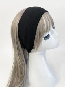1pc Minimalist Knit Headband, College Casual Sports Headwrap, Black/White, Versatile Accessories For Men & Women, Year Round Use,Hair Accessories,Turban Headband,Sweatband, School Stuff, College, Headbands Fall Winter Hair Band For Vacation Outfits W