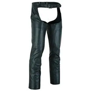 Vance Leather Unisex Black Zip-out Insulated Pants Style Biker Leather Motorcycle Chaps
