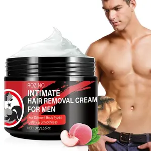 Men's Intimate At Home Hair Removal Cream, Gentle Formula Safely Dissolves Hair without Irritation, Smoothness, Safety, Hair Removal Product for Men, Body Care, Depilatory Cream