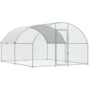 YODOLLA Large Metal Chicken Coop Run for Yard with Cover, 13x10x6.4 FT Walk-in Chicken Pen for Outdoor, Backyard, and Farm, Hen Cage House Suitable for 8-12 Chickens, Dome Roof