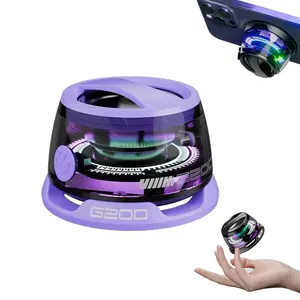 Mini Color-Changing Wireless Magnetic Bluetooth Speaker, RGB Lighting, Compact Portable Speaker, Works on Metal Surfaces, IPX5 Water-Resistant, Wireless Speaker for Showering/Cycling—Compact Size